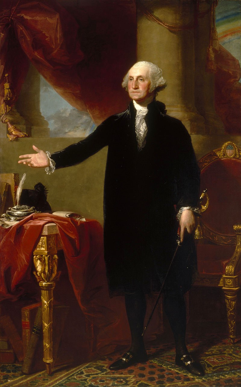 Official portrait of George Washington by Gilbert Stuart, 1796
